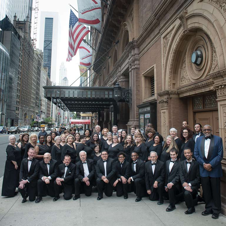 Group photo in front of Carnegie hall