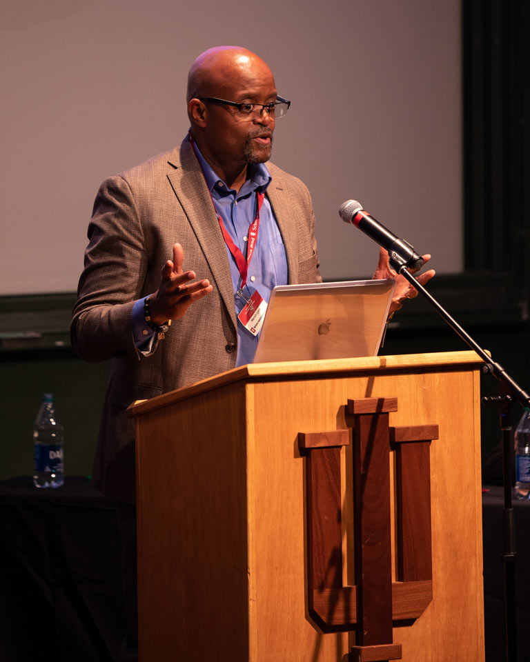 Marvin Lynn Speaking at the podium