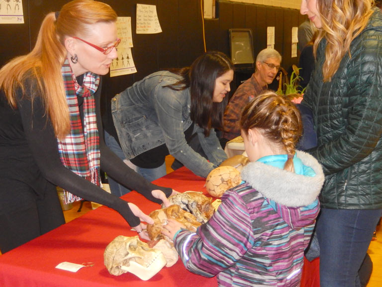 anthropology students at hamilton science fair